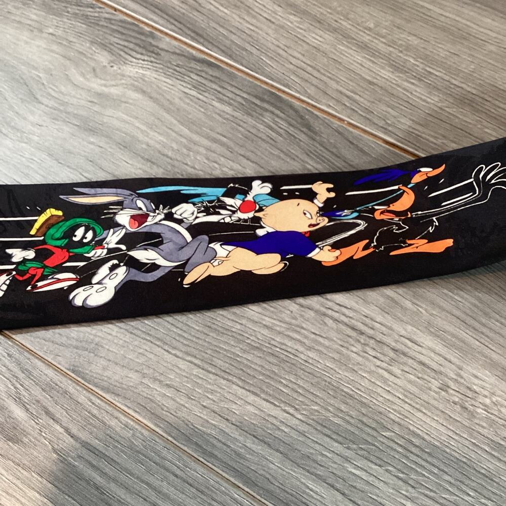 Vtg 1993 Looney Tunes Mania Novelty Necktie Cartoon Taz Porkey Bugs Marvin